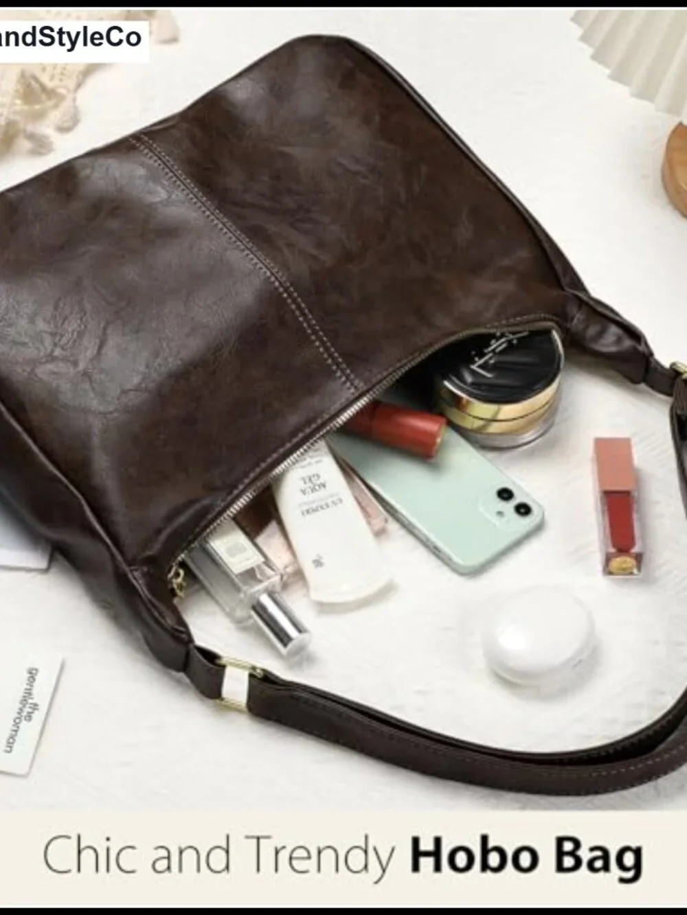 Sightor Hobo Bag Women Leather Slouchy Shoulder Purse